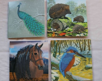 Handmade crystal art starter kits, greetings card starter kits, complete kits, portable crafts, crafts for all ages, wedding favors,