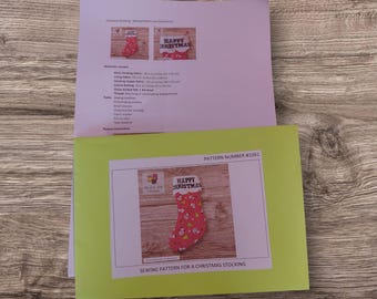 Sewing Pattern for a Christmas Stocking, physical pattern