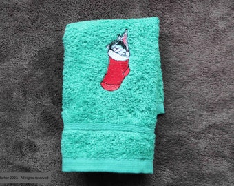 Embroidered face flannel