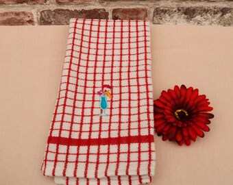 Embroidered tea towels