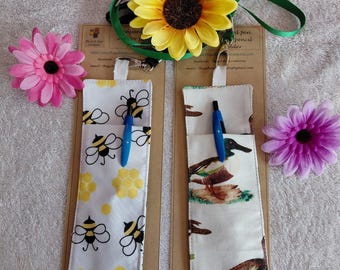 Handmade lanyard pen and pencil holder, lanyard included