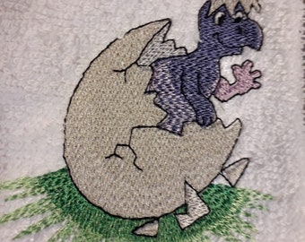 Embroidered face flannel