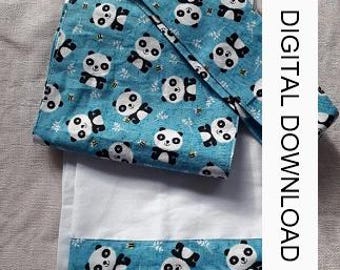 Pattern to make your own Tea Towel scraf/boa,  downloadable pattern, easy to follow instructions by picture and words