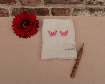 Embroidered hand and bath towels