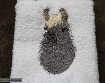 Embroidered hand and bath towels