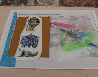 handmade crystal art starter kit, complete craft, wedding favors, portable craft, full instructions, holiday activity