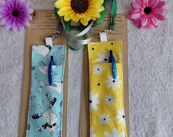 Handmade lanyard pen and pencil holder, lanyard included