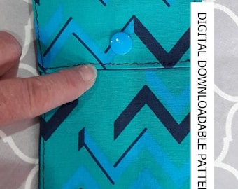 Pattern to make a purse with three compartments, handbag tidy, downloadable pattern with, easy to follow instructions by picture and words