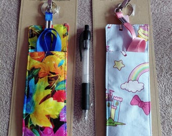 Handmade lanyard pen and pencil holder, lanyard included