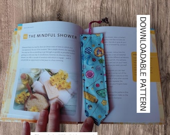 Pattern for Fabric book mark downloadable pattern, easy to follow instructions by picture and words