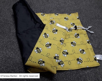 Handmade waterproof padded sitting mat with matching carrying pouch ideal for hiking, dog walking, picnics, camping, beach amongst others