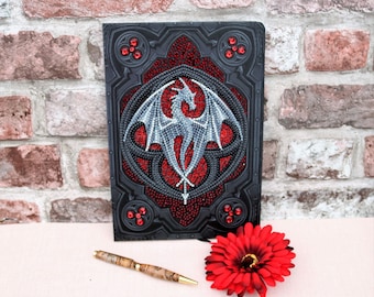 Hand decorated crystal art notebook