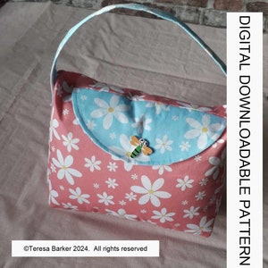 Pattern for a handbag doorstop, downloadable pattern, easy to follow instructions by picture and words