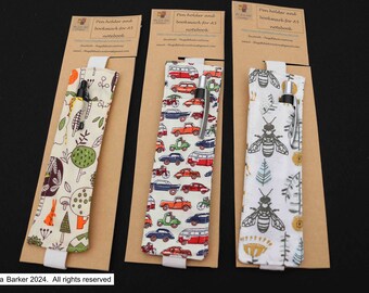 Pen holder that is also a book mark.  Never lose your pen again. Made from fun, beautiful fabric that will stand out so you know it is yours