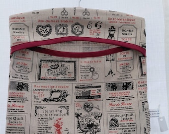 Handmade fabric clothes peg bag