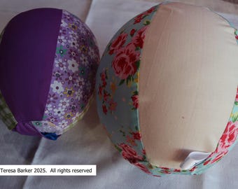 Balloon covers, made from beautiful cotton fabric, balloon blown up inside, reuse your balloons, can be used indoors or outdoors or in water