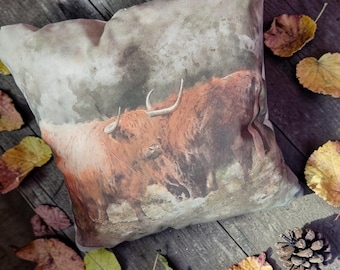 Handmade cushion cover with zip closure