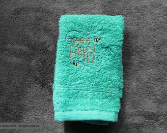 Embroidered hand and bath towels