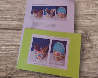 Sewing Pattern for a Zipped Stand Up Pouch, physical pattern