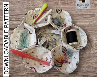 Circular Storage Tray  Sewing Pattern, Easy Step-by-Step Instructions (Digital Download)