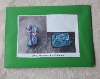 Pattern for storage roll/crochet pouch/knitting needle pouch, physical pattern, easy to follow instructions by picture and words