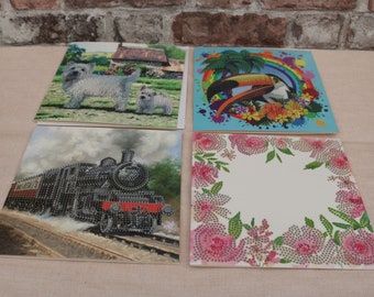 Handmade crystal art starter kits, greetings card starter kits, complete kits, portable crafts, crafts for all ages, wedding favors,