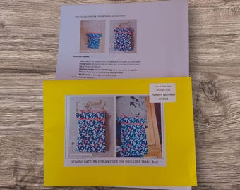 Sewing Pattern for a Small Over The Shoulder Bag,  physical pattern
