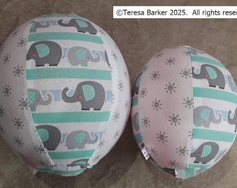 Balloon covers, made from beautiful cotton fabric, balloon blown up inside, reuse your balloons, can be used indoors or outdoors or in water