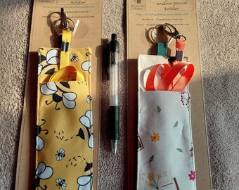 Handmade lanyard pen and pencil holder, lanyard included