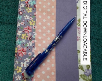 Pattern to make your own notebook cover,   easy to follow instructions by picture and words