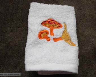 Embroidered hand and bath towels