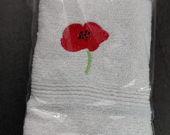 Embroidered face flannel