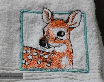 Embroidered face flannel