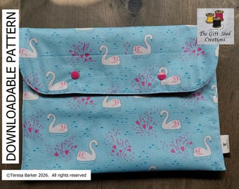 Padded Tablet Holder Sewing Pattern, Easy Step-by-Step Instructions (Digital Download)
