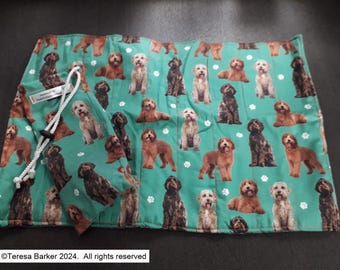 Handmade waterproof padded sitting mat with matching carrying pouch ideal for hiking, dog walking, picnics, camping, beach amongst others