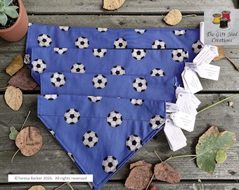Dog bandana fits over the collar and can be personalised