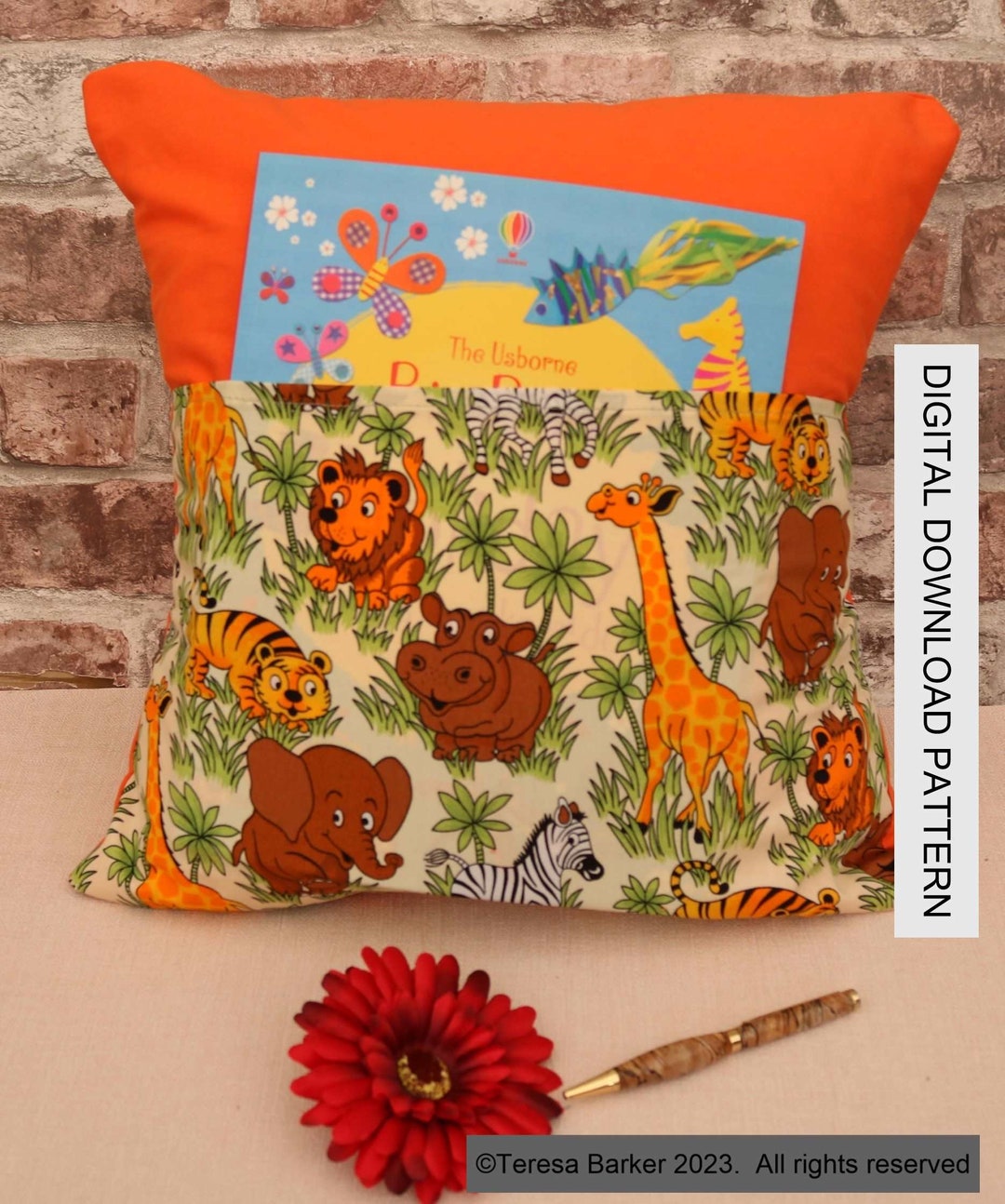 Pattern for Reading Cushion Cover, Downloadable Pattern, Easy to Follow