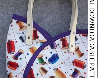 Pattern for a Tulip Style Bag downloadable pattern, easy to follow instructions by picture and words