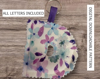 Pattern for Alphabetic Keyring downloadable pattern, easy to follow instructions by picture and words