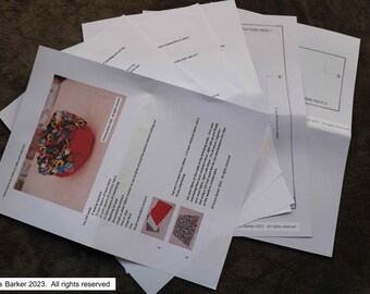 Pattern for odds and sods box, physical pattern, easy to follow instructions by picture and words