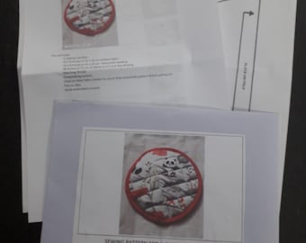 Pattern to make your own fabric padded pot stand, physical pattern, easy to follow instructions by picture and words