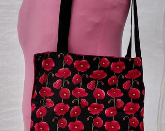 Handmade fabric tote bag