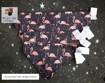 Dog bandana fits over the collar and can be personalised