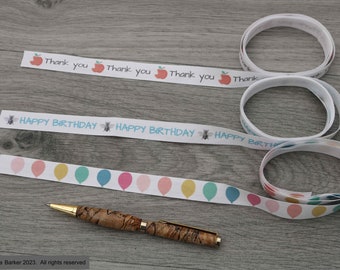 Various printed ribbon in various colours