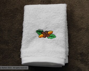 Embroidered hand and bath towels