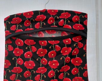 Handmade fabric clothes peg bag