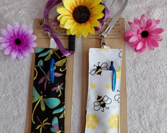 Handmade lanyard pen and pencil holder, lanyard included