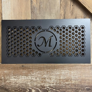 Custom monogram floor registers, floor vents, home decor, steel custom flush mount floor registers, metal registers