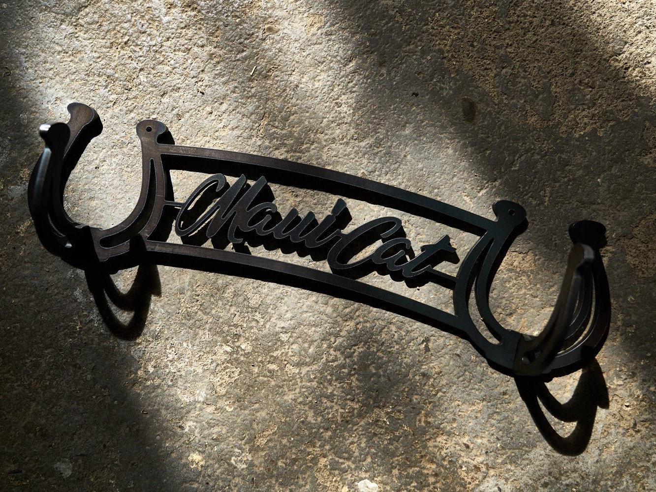 Robe hook Cutting Horse Metal Art Metal Sign Stall Name Plate, Stall Hook Horse Sign Coat Hook