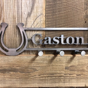 Metal Sign, Horse Sign, Metal Art, Cutting Horse, Coat Hook, Stall Hook, Robe hook, Stall Name Plate, Metal Hook